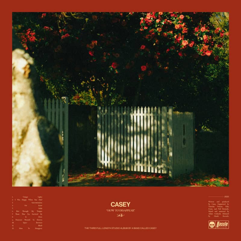 Album cover of Casey's new record 'How To Disappear;