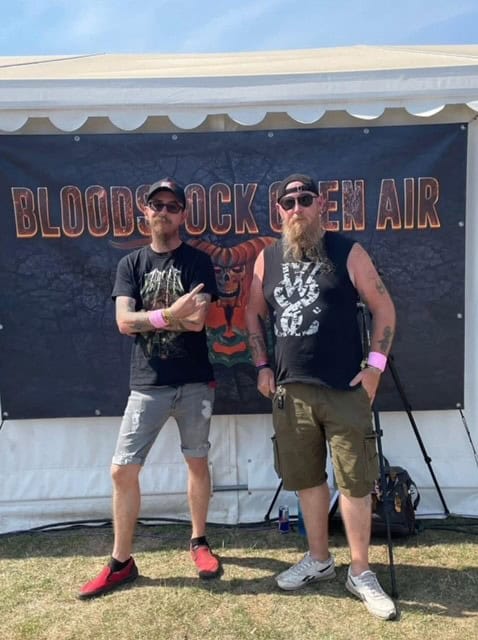 Carl and Brendan working press at Bloodstock - A Festival For The Ages