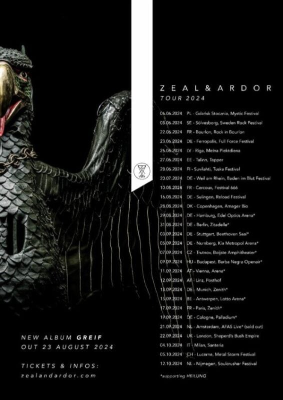 Zeal and Ardor Grief Live Tour