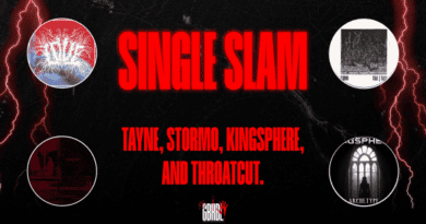 Single Slam: Tayne, STORMO, Kingsphere, and THROATCUT.